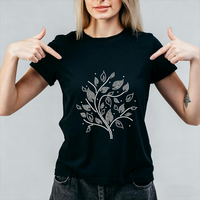 Transfert thermique personnalisé avec motif d'arbre en strass pour t-shirts