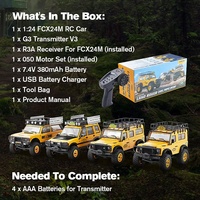Camion télécommandé FMS 1:24 échelle FCXM Land 90 Trophy Truck 4X4 2.4G, jouet RC Crawler 4WD RTR MENTORS pour adultes