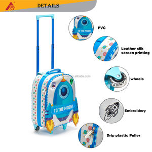Ensemble <span class=keywords><strong>de</strong></span> sacs à dos personnalisés 4 en 1 à motif fusée avec roues 3D, boîte à lunch, sacs d'école à roulettes pour enfants, sacs <span class=keywords><strong>de</strong></span> <span class=keywords><strong>voyage</strong></span> pour garçons - Product Image 4