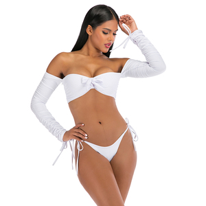 Custom New Products <strong>Long</strong> <strong>Sleeve</strong> Bandeau Bikini Sexy <strong>Women</strong> Swimwear Beachwear <strong>Swimsuits</strong> - Product Image 2