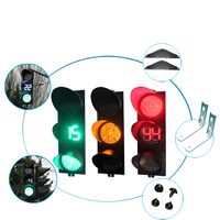 Panneaux routiers, feux de circulation LED de 300 mm avec minuteur de compte à rebours et signalisation directionnelle, étanches IP65, certification CE