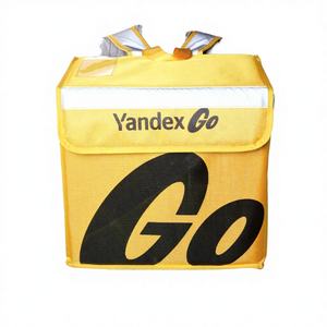 Sac à dos isotherme 30L grande capacité en bâche PVC écologique imperméable de 7 pouces à rayures pour livraison rapide de repas - Product Image 4