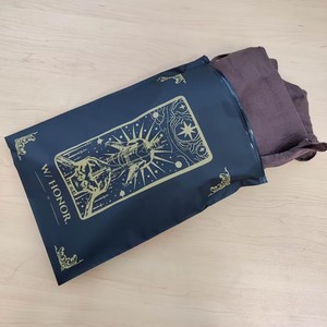 Custom Matte Black <b>Zip</b> Lock Pouches Vintage Tarot Card Plastic Zipper <b>Bags</b> Luxury Apparel Clothing Merchandise Packaging - Product Image 2