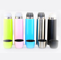 Botol Termos Vakum Isolasi Stainless Steel Ramah Lingkungan 500ml dengan Insulasi 12-24 Jam untuk Minuman Panas/Dingin