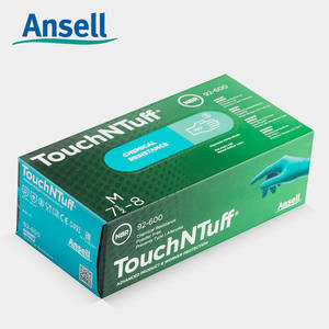 Gants <span class=keywords><strong>Ansell</strong></span> 92-600, gants jetables en <span class=keywords><strong>nitrile</strong></span> <span class=keywords><strong>vert</strong></span> sans latex, résistants aux produits chimiques, pour la protection au travail - Product Image 4