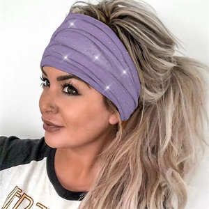 Boho Phụ Nữ Bling <span class=keywords><strong>Sequin</strong></span> Đàn Hồi Yoga Chữ Thập Twist Thắt Nút Rhinestone Pha Lê Rộng Turban <span class=keywords><strong>Headband</strong></span> Cho Phụ Nữ - Product Image 6