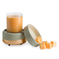 Réchauffeur de bougie personnalisé 2 en 1 cire en céramique fond brûleur parfumé chauffe-bougies électriques
