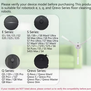 Cepillos Laterales Blancos de <span class=keywords><strong>Precio</strong></span> Directo de Fábrica, Accesorios para Robot de Limpieza Compatibles con la Serie Roborock Q/S/E, Piezas Desmontables - Product Image 2