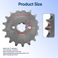Pignon avant 420 17T 17mm pour moto tout-terrain, VTT et karting 50-160cc Lifan Loncin Zongshen Roketa Coolster Sunl – Vente directe usine