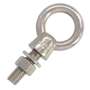 Stainless Steel Eye Bolt 3/8 In Tubular Ring Lifting And Pulling Logistics <b>Transportation</b> - Product Image 3