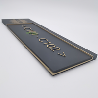 Plaque de porte en acrylique personnalisée YIYAO pour bureau, numéro de porte en métal, panneau d'hôtel