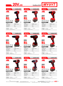 20V akülü matkap 22N.m Max tork 0-350/0-1300rpm yüksüz hız 25 tork ayarları 10mm Chuck boyutu LED ışık fırça motoru - Product Image 6