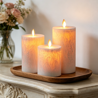 Lampe à bougie LED rechargeable par USB, télécommande, couleur de flamme ambre, décorations de Noël, bougies, ensembles de cadeaux de mariage