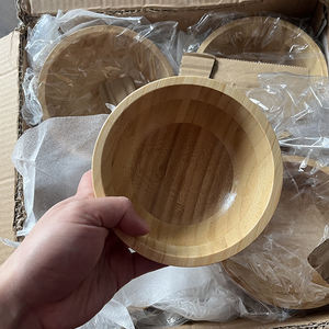 Bol à salade en bambou de 5,5 pouces, grand bol à fruits pour servir les aliments, vente en gros - Product Image 3