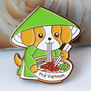 Épinglette animale <span class=keywords><strong>de</strong></span> dessin animé colorée, badge métallique personnalisé, épinglette en émail dur avec impression sérigraphique - Product Image 3