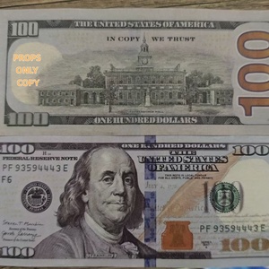 Dólares Estadounidenses (<span class=keywords><strong>USD</strong></span>) de Alta Calidad, Billetes de <span class=keywords><strong>100</strong></span> Dólares de Juguete para Video, Cine, Regalos, Decoración, Efectos de Película - Product Image 1