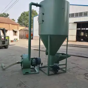 Vertical grain mixer/Chicken Feed Mixing and Crushing Machine for making animal feed