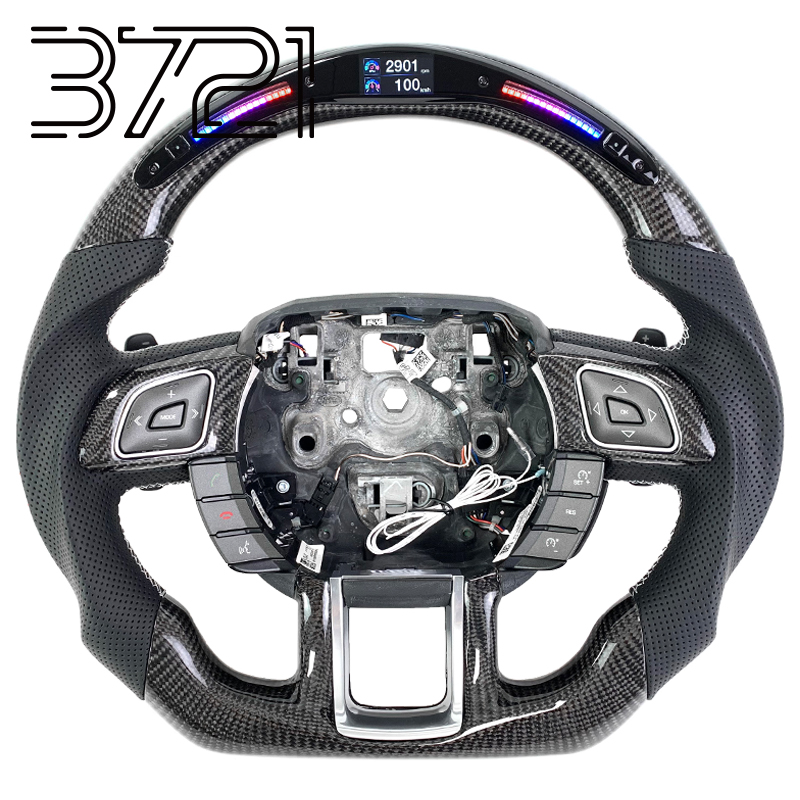 LED Carbon fiber+perforated leather