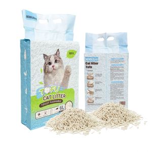 Litière pour chat au tofu 6L, remplissage naturel à base de plantes, litière agglomérante au sable de tofu pour chat - Product Image 3