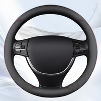 Coprivolante per Auto in Pelle Artificiale, Antiscivolo, Assorbente, Ultra-sottile, a Forma di D, Traspirante, per Tutte le Stagioni