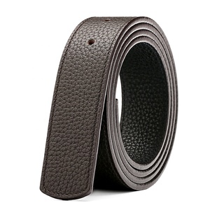 <span class=keywords><strong>Sangle</strong></span> de ceinture de remplacement en cuir pleine fleur véritable, double face, réversible, sans boucle - Product Image 5