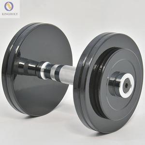 Haltère peint en acier inoxydable de haute qualité, 5kg 10kg 30kg <span class=keywords><strong>60kg</strong></span>, cloche ronde en caoutchouc réglable - Product Image 3