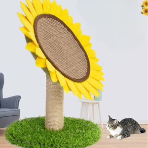 Kreatif ramah lingkungan gaya lucu Sisal kucing pohon bunga matahari & bunga dengan kucing mendaki <span class=keywords><strong>Gym</strong></span> berbagai jenis tersedia kucing kecil mainan - Product Image 2
