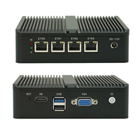 Mini PC N2840 sans ventilateur, routeur pare-feu économique 4 ports LAN avec prise en charge 1G 4 Ethernet, routeur pare-feu mini PC 4 ports LAN en stock