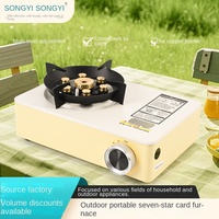 Réchaud à gaz butane en aluminium haute puissance Songyi KSL-A3 avec allumage électronique et protection anti-extinction, portable pour le camping en extérieur