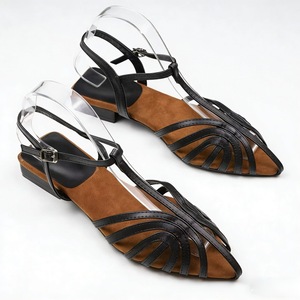 Sandali <span class=keywords><strong>Donna</strong></span> OEM ODM Vintage con Farfalla Intagliata, T-Strap, Slingback, Punta Affusolata, Metallici, Stile Gladiatore, Estivi, per Uso Quotidiano e Cerimonie - Product Image 3