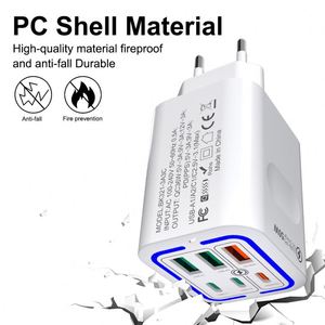 6-Port Multi-Device Fast Charging Station PD30W <b>Type</b>-<b>C</b> + US/EU/UK Travel <b>Adapter</b> - Product Image 4