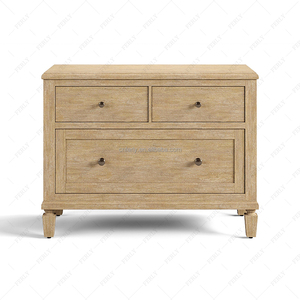 FERLY New Style Luxury Modern Home Furniture Bedroom Nightstand French <strong>Bedside</strong> <strong>Table</strong> <strong>Oak</strong> Closed 3 Drawer Night Stand - Product Image 1