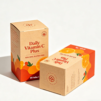 Customized Product Small Box , Plain White Cardboard Paper Box for Medicine Supplement Bottle Packaging