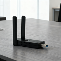 Adaptador USB 3.0 WiFi 6E de 5400Mbps, Doble Banda (2.4G/5.8G), Antena de 3dBi, Sin Controladores, para Windows 10/11, WiFi Externo para Portátil