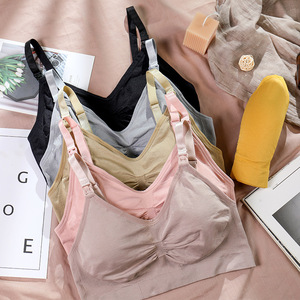 <span class=keywords><strong>M</strong></span>-XL Groothandel Klassieke Hot Selling Grote Borsten Vooraan Open Comfortabele Zwangerschaps- en Borstvoedingsbeha Zonder Beugels met Pads - Product Image 3