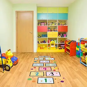 Custom Cartoon Hopscotch Floor Sticker For Kids Game Room Nursery Decoration Wall Decal
