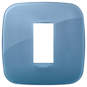 Vimar Round 1M Reflex Ultramarine Plate 9.5 In Length 0.9 In Height Wall <b>Switch</b> Cover - Product Image 1