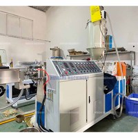 Machine d'extrusion de tuyaux à double vis conique co-rotative complète PE/PU/PVC, moteur haute automatisation, haute performance, économie d'énergie