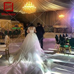 Silla de comedor para fiestas, boda, Esmeralda, diseño de espalda redonda dorada - Product Image 3