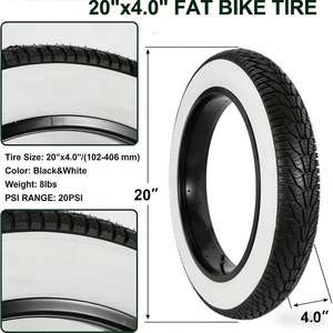 Pneus de vélo de 20 pouces, toutes séries, 20x4.0, 24x4.0, 26x4.0, BMX, VTT, Fat Bike, <span class=keywords><strong>pneu</strong></span> en caoutchouc, <span class=keywords><strong>pneu</strong></span> de vélo - Product Image 3