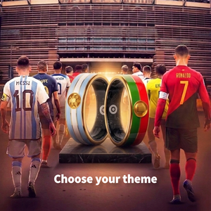 Nouvelle conception de bague intelligente IA personnalisée pour la Coupe du Monde 2026, alliant fonctions sportives et de santé, selfie avec identité exclusive pour les fans - Product Image 3