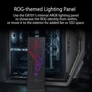 Boîtier de jeu en aluminium EATX Full Tower Rog Hyperion Gr701 en gros avec 4 ventilateurs de 120 mm et panneaux latéraux sans outil - Product Image 2