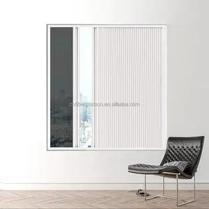 Exterior Aluminum Mosquito Proof Mesh Door Retractable Insect Screen Window Dual Purpose Honeycomb Blind Shade Blackout Window