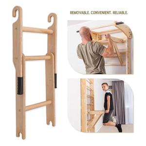 Barres murales multifonctionnelles en bois pour entraînement <span class=keywords><strong>de</strong></span> force et étirements, type échelle suédoise, pour <span class=keywords><strong>salle</strong></span> <span class=keywords><strong>de</strong></span> <span class=keywords><strong>sport</strong></span> à domicile - Product Image 5