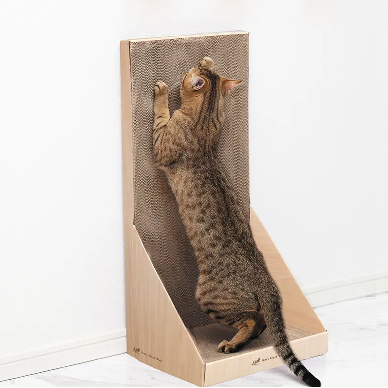 Vente en gros Jouet en carton pour chat Haute densité Durable Cat Scratch Pad Board Wall Cat Scratcher