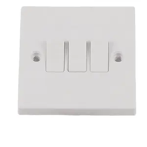 Pure white switch single open double open three open two screw holes fixed beautiful and practical