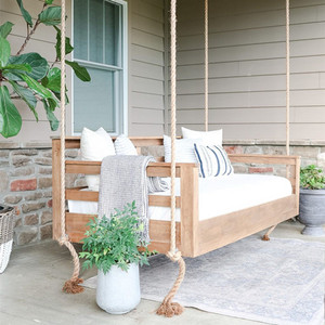 Usine canapé <span class=keywords><strong>extérieur</strong></span> meubles jardin en <span class=keywords><strong>bois</strong></span> moderne cadre en aluminium balançoire corde <span class=keywords><strong>hamac</strong></span> suspendu - Product Image 6