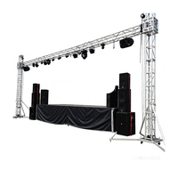 Estructura Modular Portátil de Aleación de Aluminio Negra para Sistema con Diseño de Techo Curvo para Conciertos y Eventos