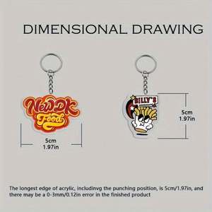 Llaveros Personalizados de Acrílico con Anillas para Mochilas, Parejas, Animales y Personajes de Dibujos Animados - Product Image 4