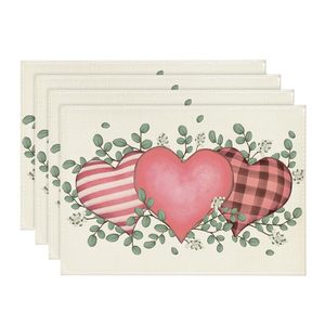 Trung Quốc Nhà Hàng Dùng Một Lần Linen Placemats Trái Tim Và Vuông Vải Bố Thiết Kế Với Biểu Tượng Tùy Chỉnh Cho Ngày Valentine - Product Image 3